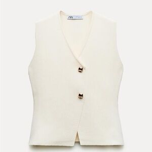 Zara Knit Cream Vest